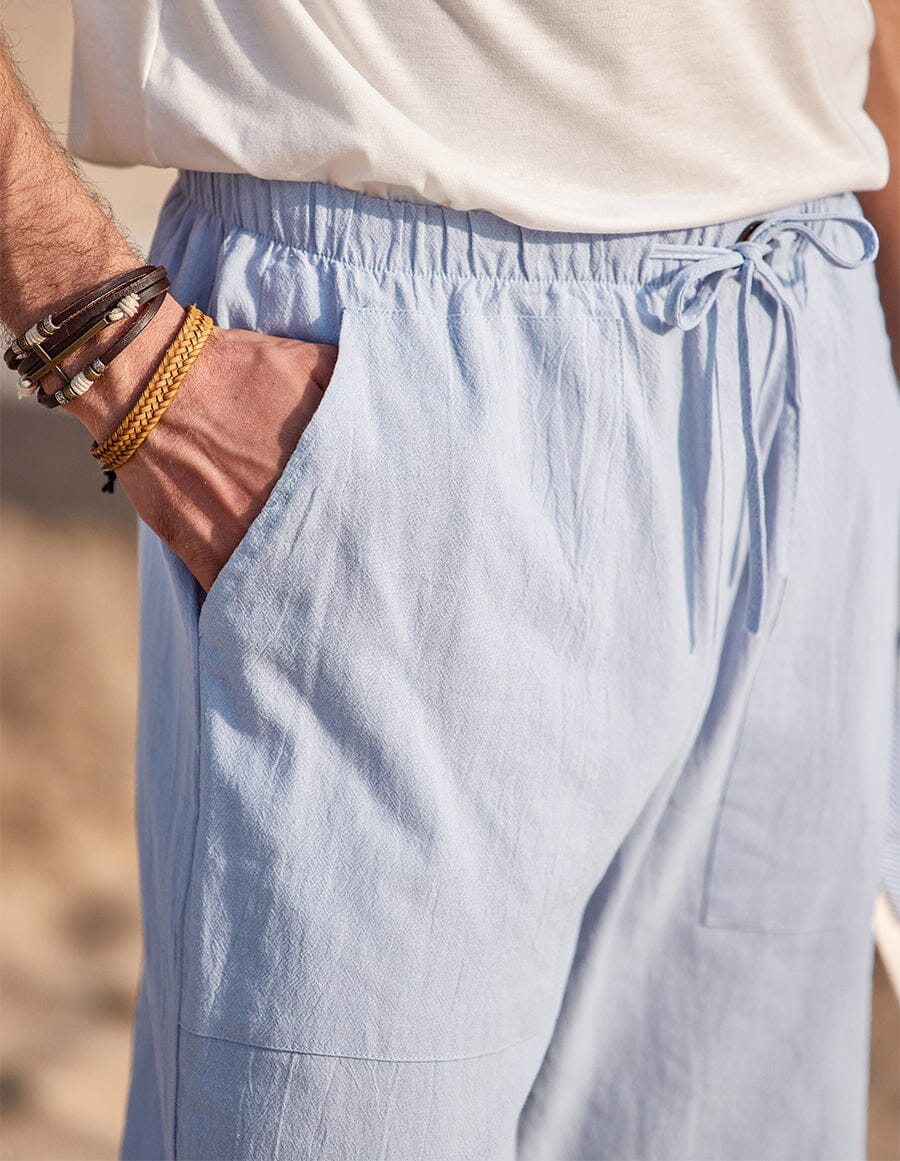 Leinen Stil Yoga Hose With Pockets