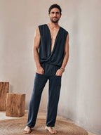Soft Leinen Blend Tank Top Set