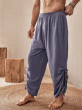 Casual Lockere Leinen Blend Hose