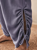 Casual Lockere Leinen Blend Hose