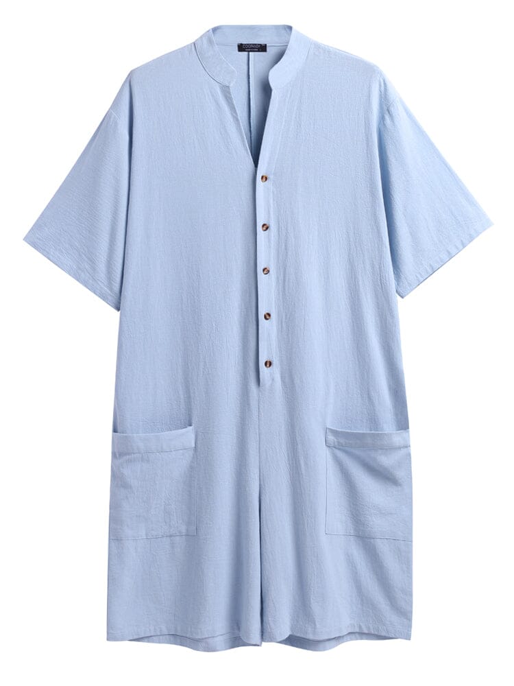 Baumwolle Stand Kragen Jumpsuit