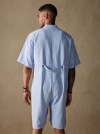 Baumwolle Stand Kragen Jumpsuit