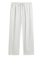 Casual Lockere Fit Baumwolle Leinen Straight Hose