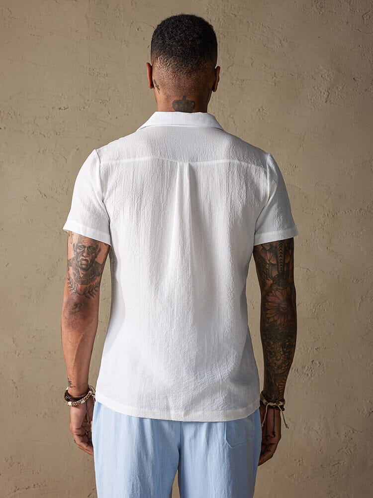 Uni Color Baumwolle Leinen Simple Casual Hemd