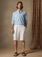 Leinen Stil Casual Shorts with Pockets