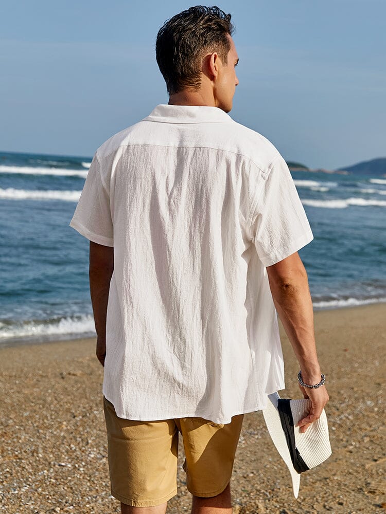 Baumwolle Relaxed Fit Strand Hemd