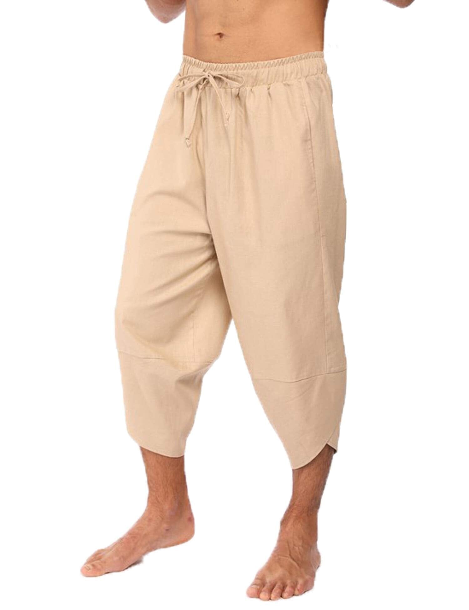 Leinen Stil 3/4 Shorts Yoga Hose