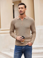 Klassisch Quarter Zip Strick Polo (US Only)