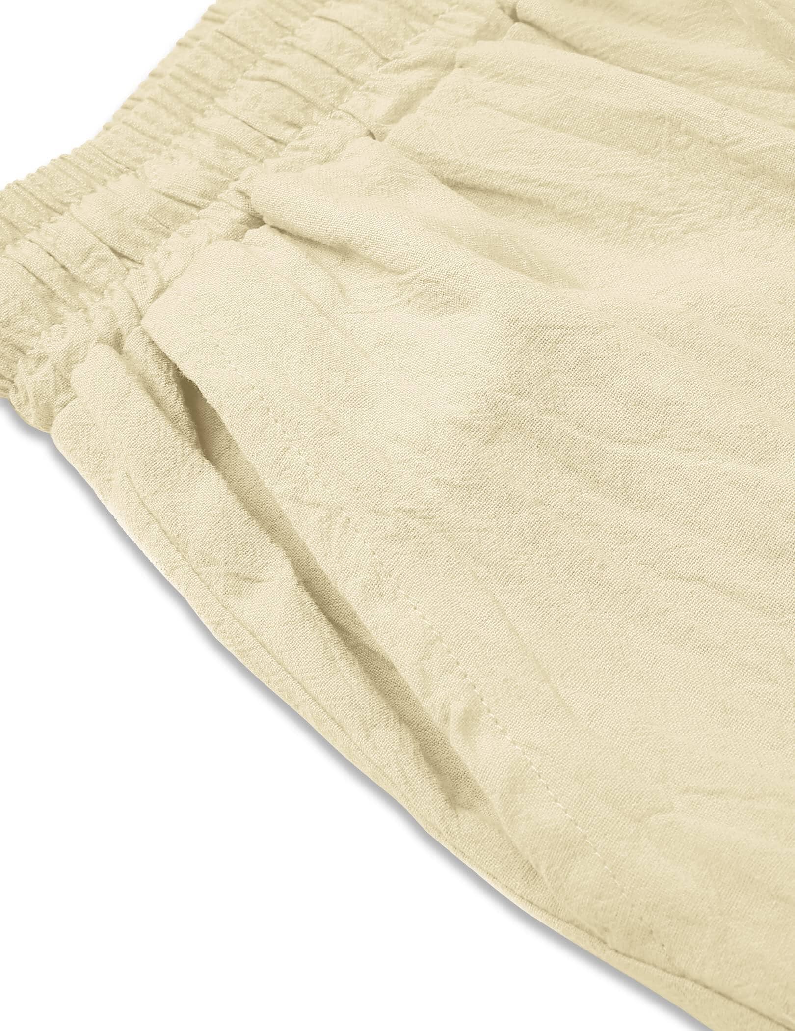 Baumwolle Leinen Stil Lockere Yoga Hose