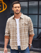 Flannel Knopf Down Plaid Hemden