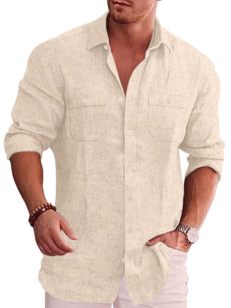 Casual Leinen Blend Hemd