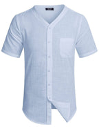 Baumwolle Leinen Stil Hemd Sommer Hemd (US Only)
