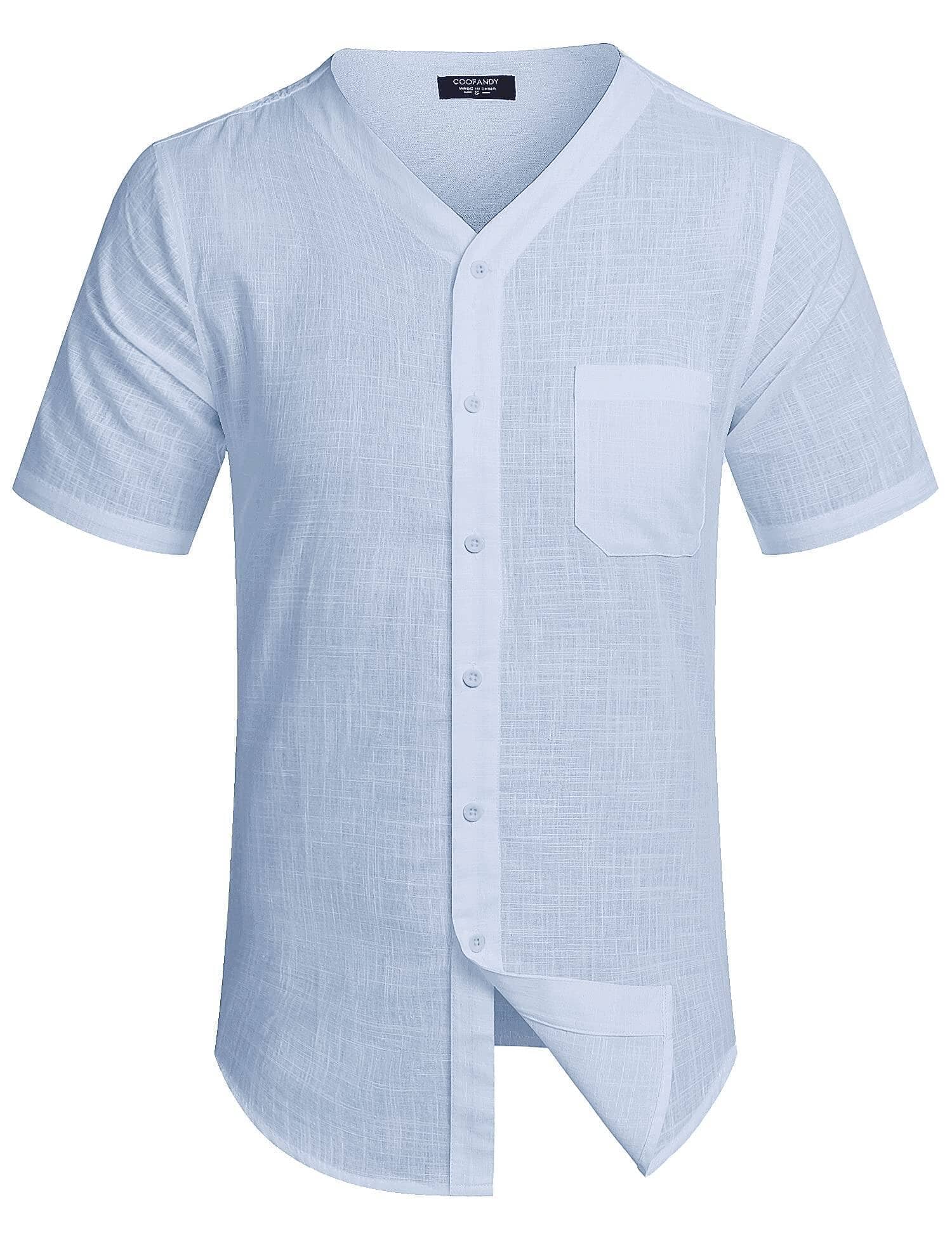 Baumwolle Leinen Stil Hemd Sommer Hemd (US Only)
