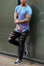 Slim Fit Longline T-Hemd (US Only)