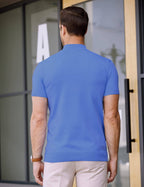 Rollkragen Slim Fit Strick-Kurzarm-Pullover