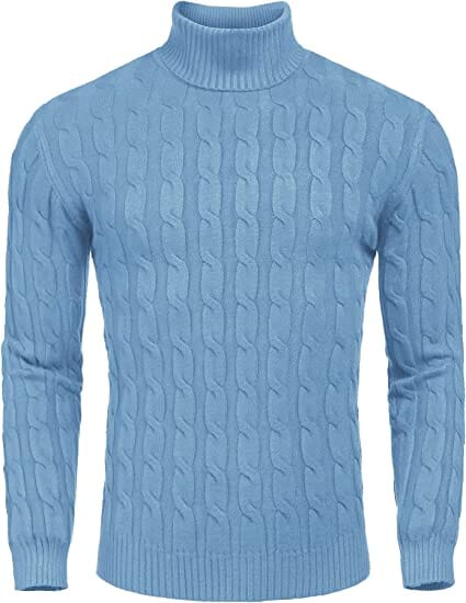 Slim Fit Rollkragen Twisted Strick Pullover Pullover