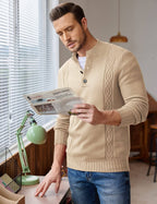 Twisted Stand Kragen Strick Pullover Pullover