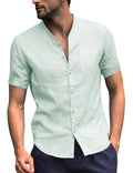 Baumwolle Leinen Stil Hemd Sommer Hemd (US Only)