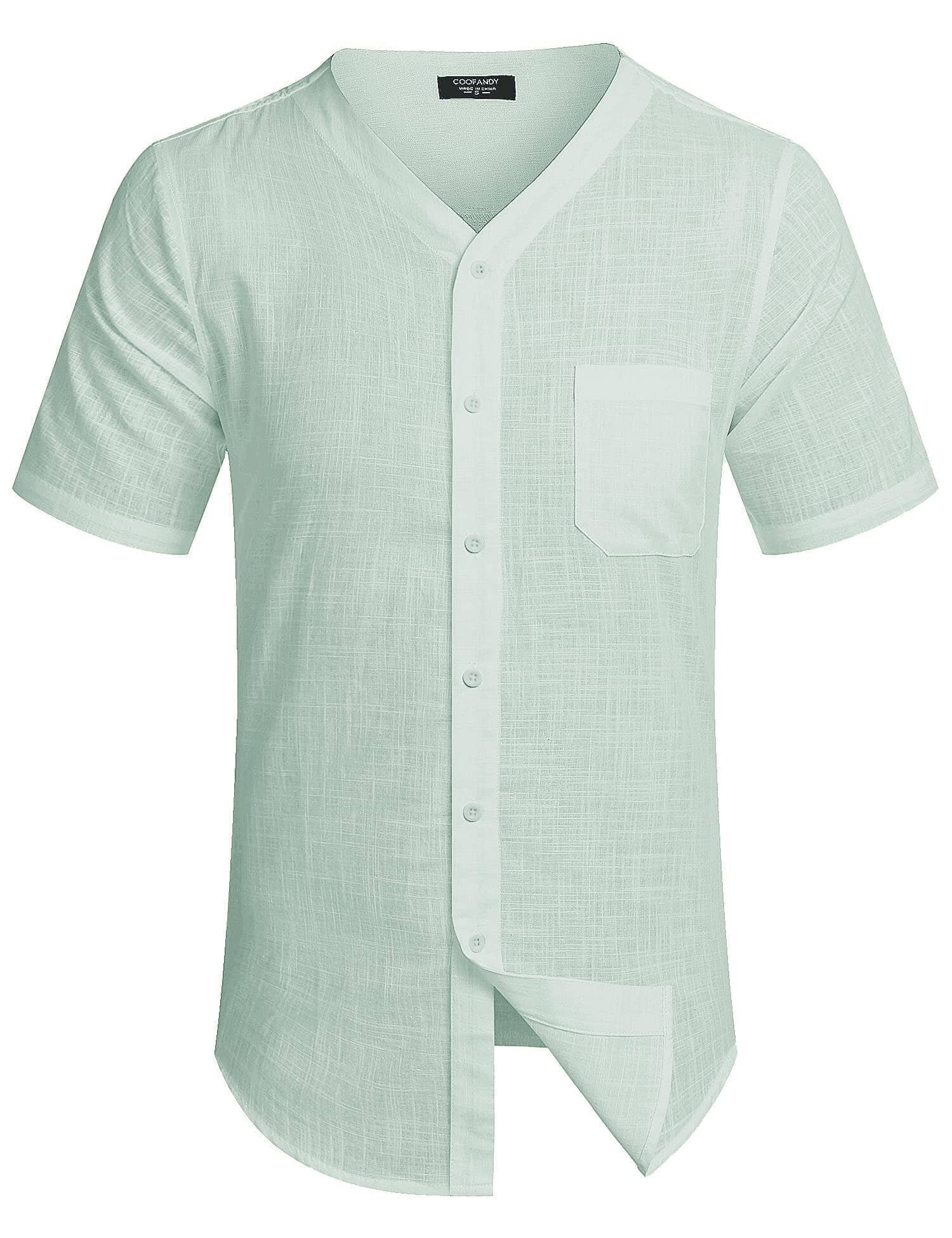 Baumwolle Leinen Stil Hemd Sommer Hemd (US Only)