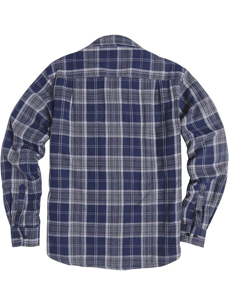 Lined Flannel Plaid Lang Ärmel Hemd