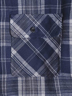Lined Flannel Plaid Lang Ärmel Hemd