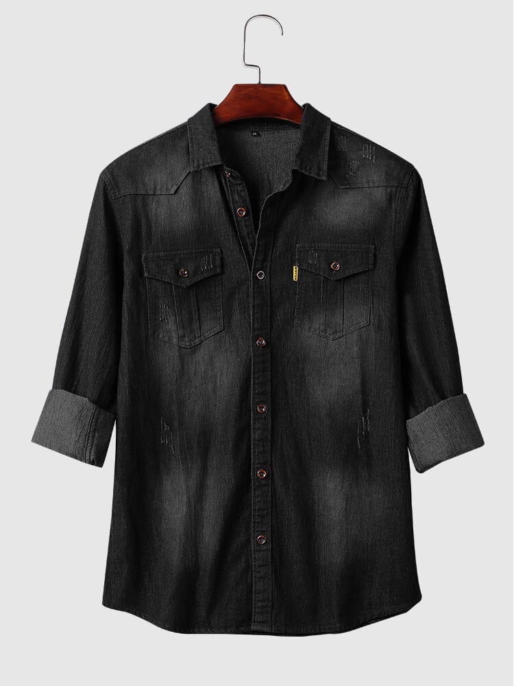 Denim Lang Ärmel Hemden