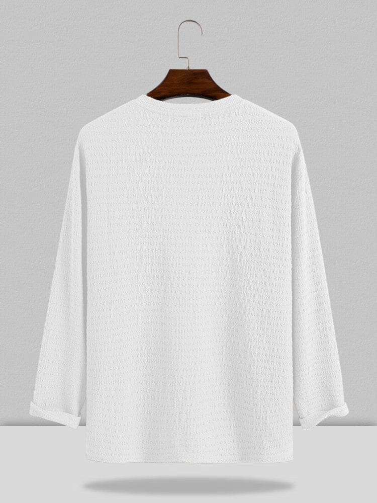 Small V-neck Lang-sleeved Hemd