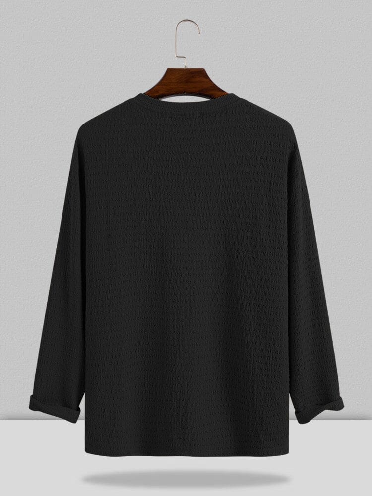 Small V-neck Lang-sleeved Hemd