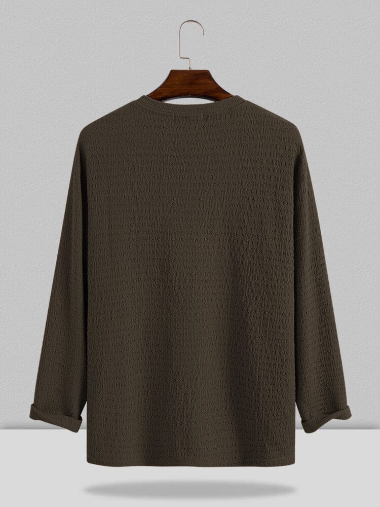 Small V-neck Lang-sleeved Hemd