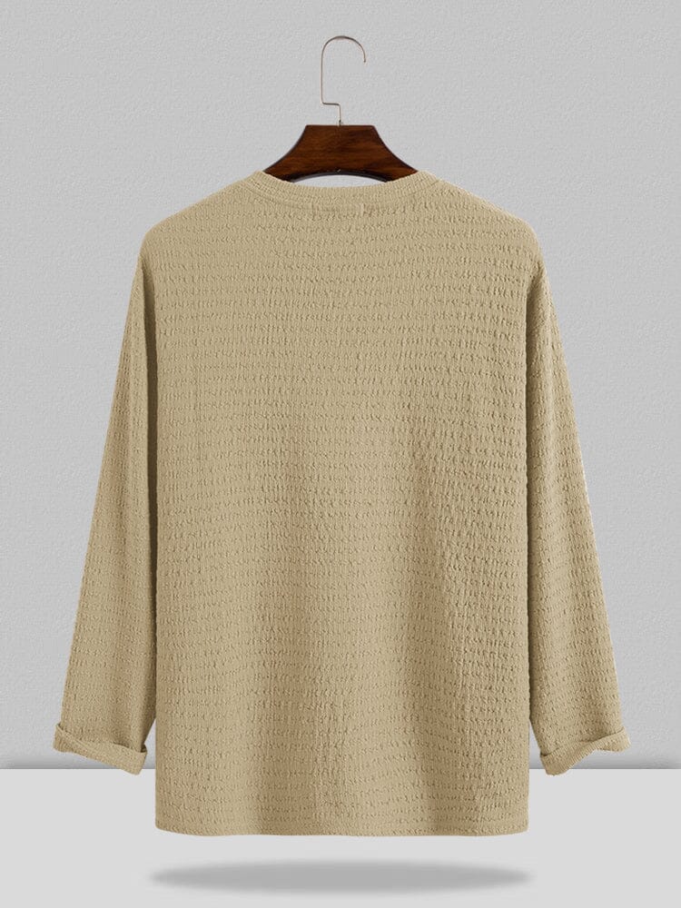 Small V-neck Lang-sleeved Hemd