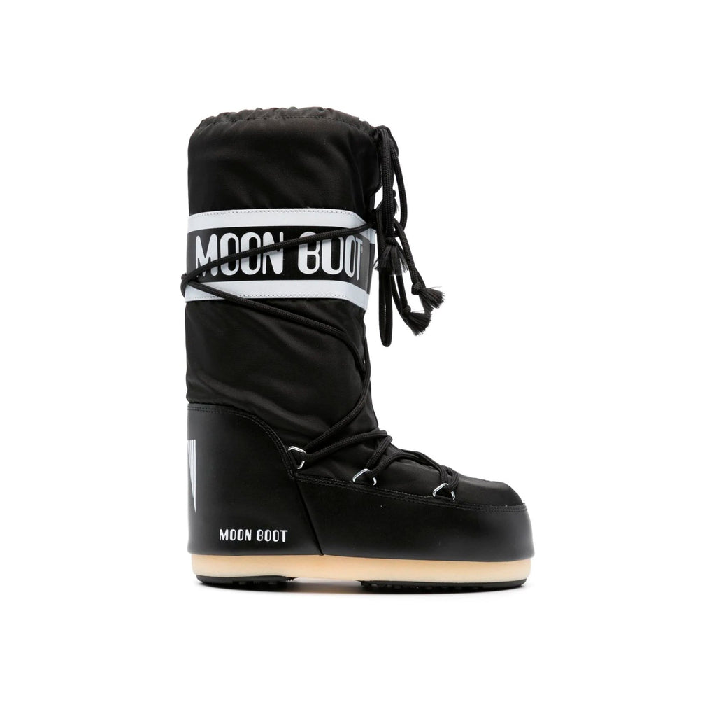 Moon Stiefel Icon Schwarz Nylon Stiefel Invernali Impermeabili