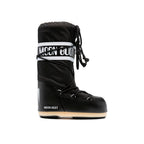 Moon Stiefel Icon Schwarz Nylon Stiefel Invernali Impermeabili