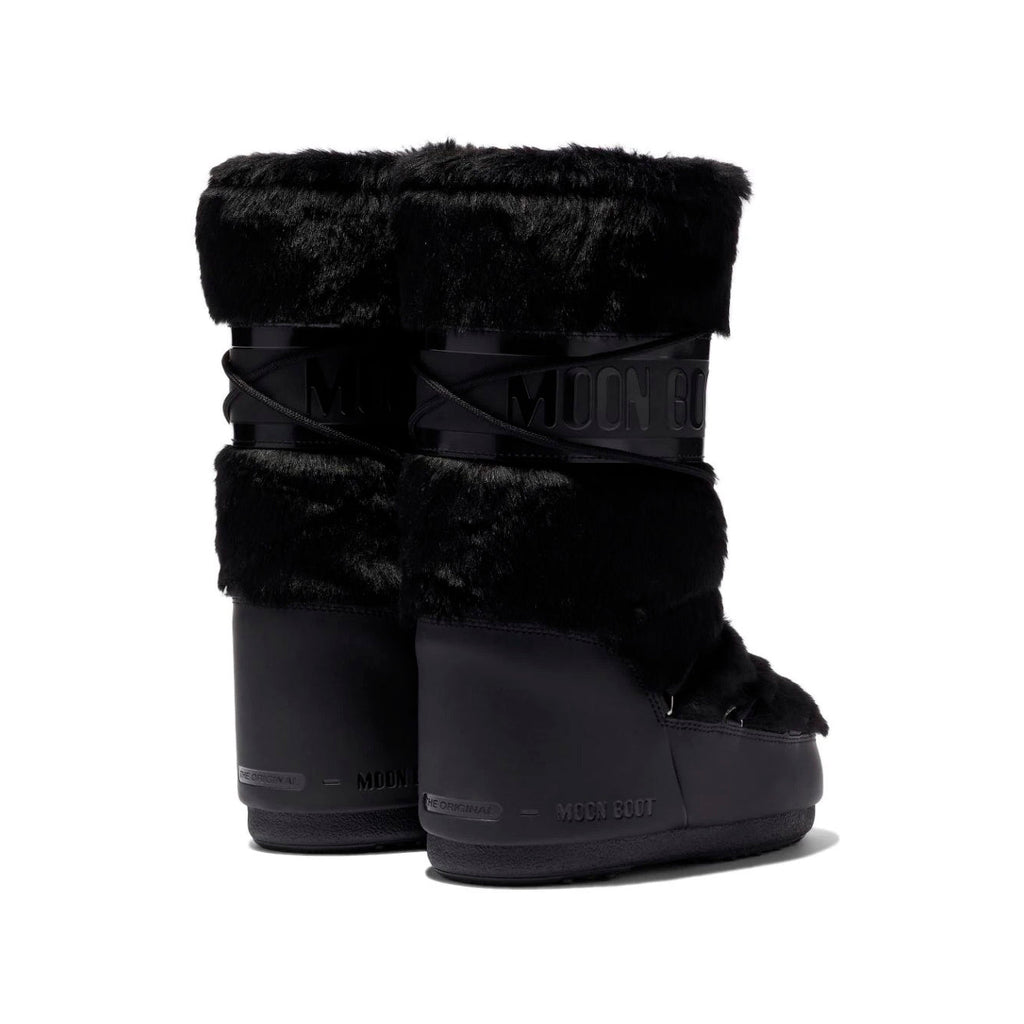 Moon Stiefel Icon Schwarz mit Pelliccia Sintetica Stiefel Invernali