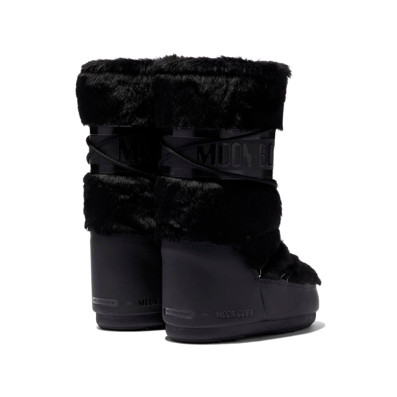 Moon Stiefel Icon Schwarz mit Pelliccia Sintetica Stiefel Invernali
