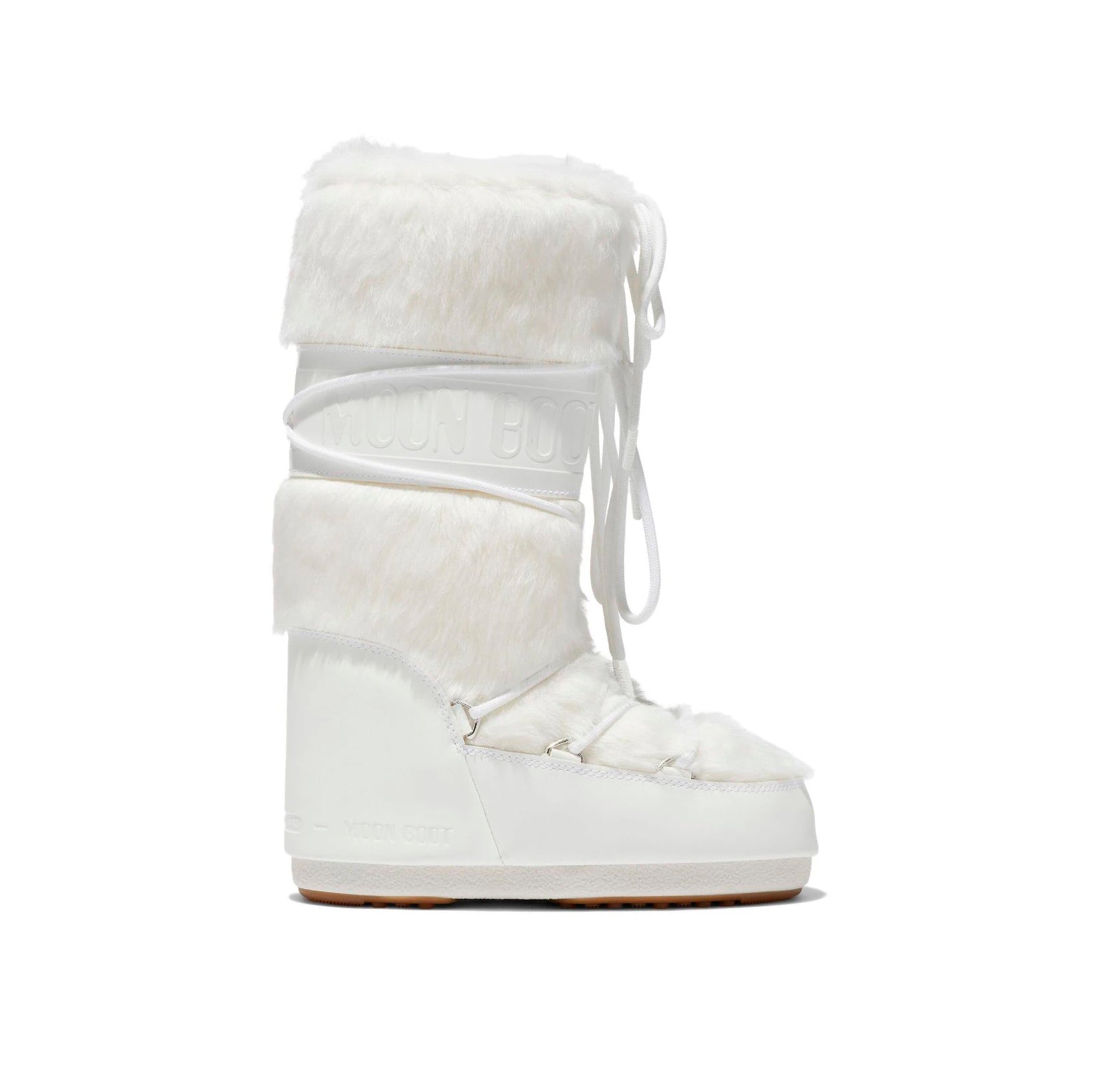 Moon Stiefel Icon Weiß mit Pelliccia Sintetica Stiefel Invernali