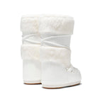 Moon Stiefel Icon Weiß mit Pelliccia Sintetica Stiefel Invernali