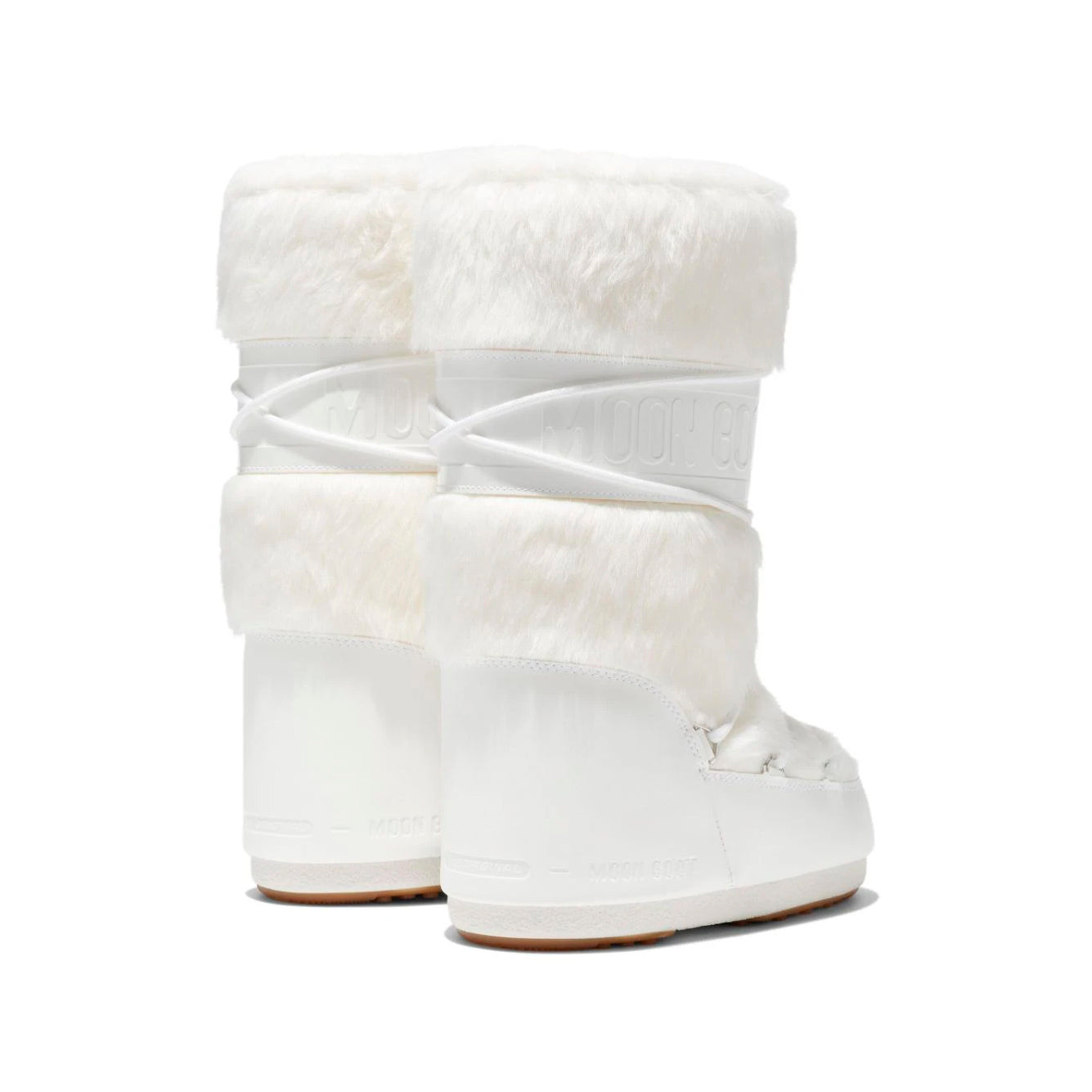 Moon Stiefel Icon Weiß mit Pelliccia Sintetica Stiefel Invernali