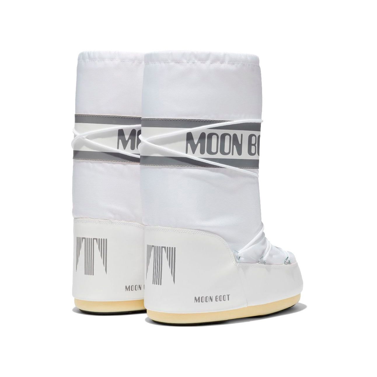 Moon Stiefel Icon Weiß in Nylon Impermeabile Stiefel Invernali