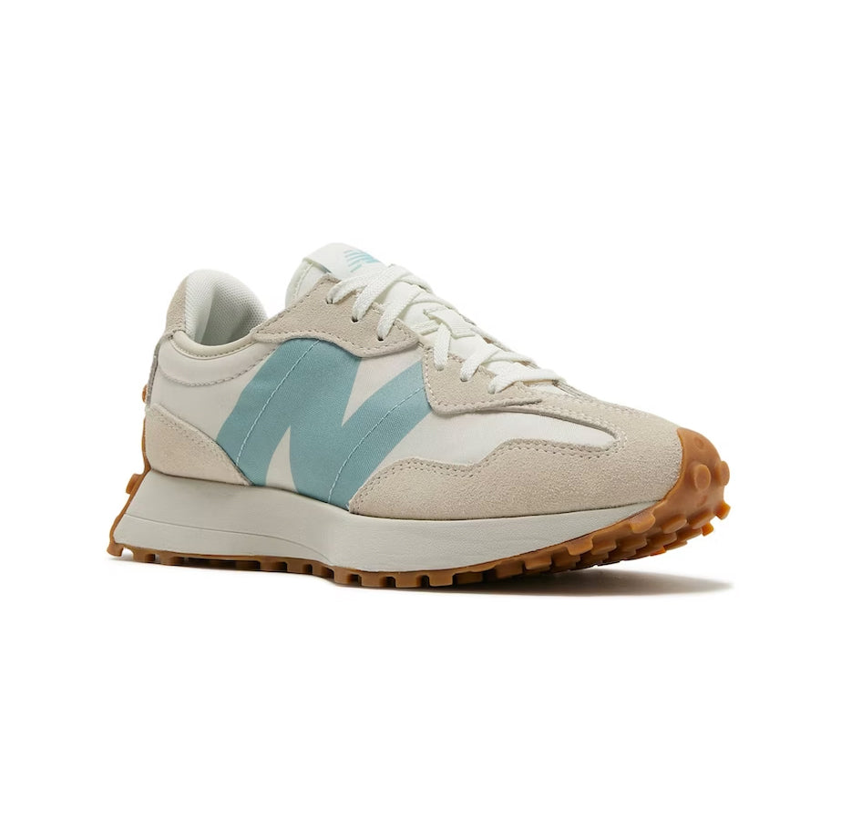 New Balance 327 Schuhe Damen Beige und Hellblau Casual Retro Elegant
