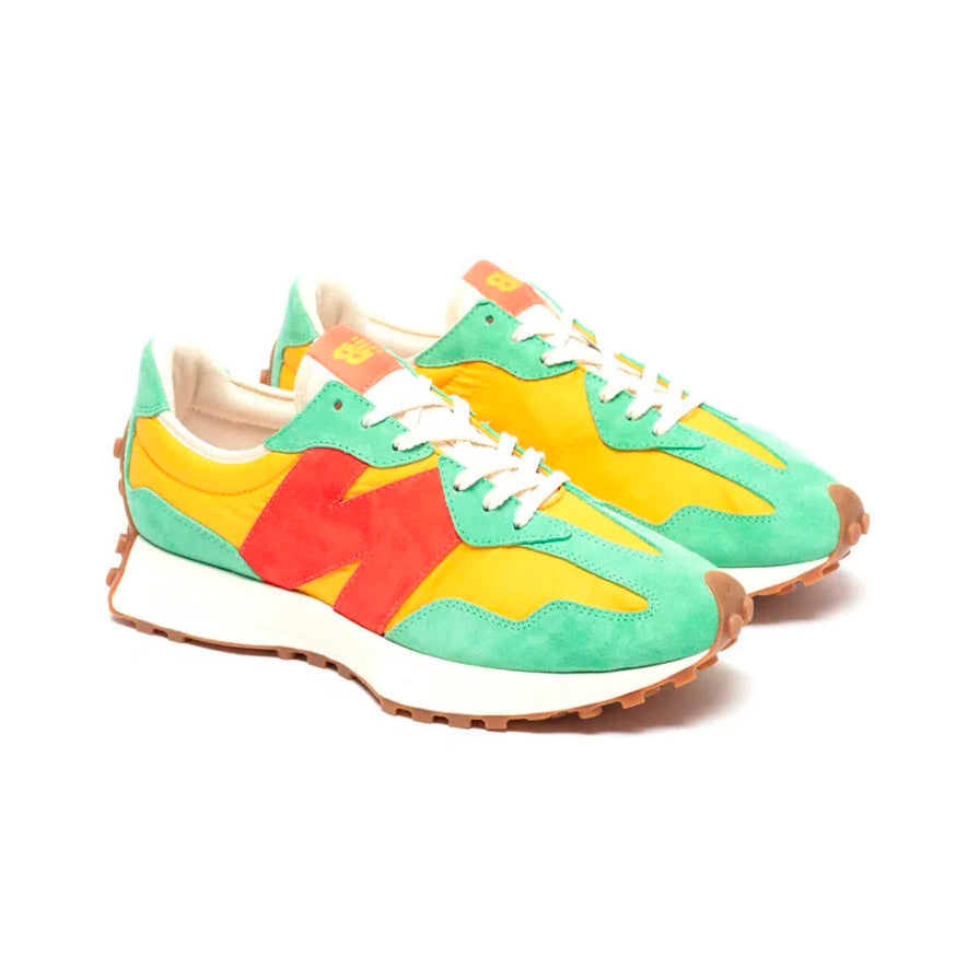 New Balance 327 Schuhe Herren Gelb und Grün Casual Retro Colorate
