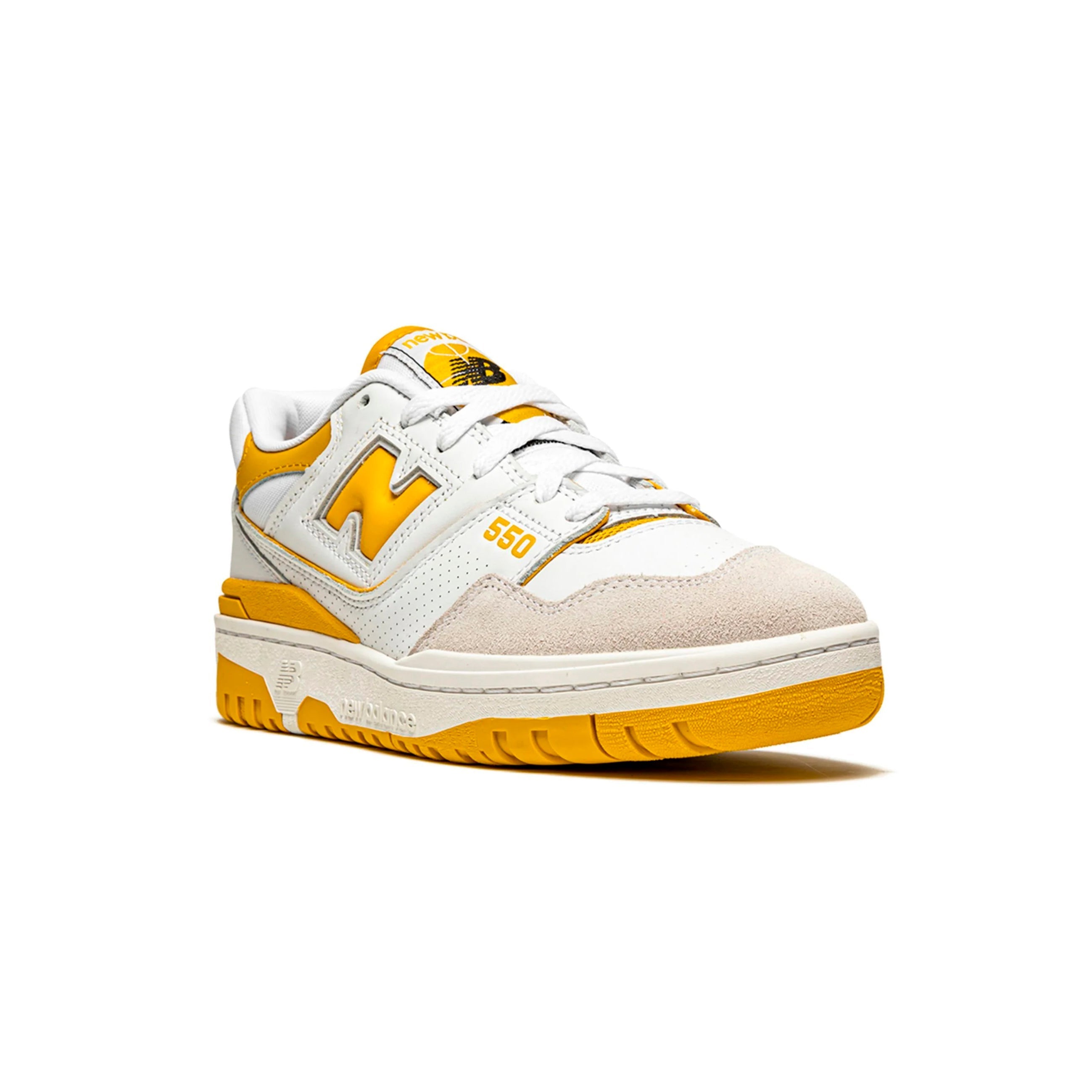 New Balance 550 Schuhe Herren Weiß und Gelb Gold Stil Retro Sportivo