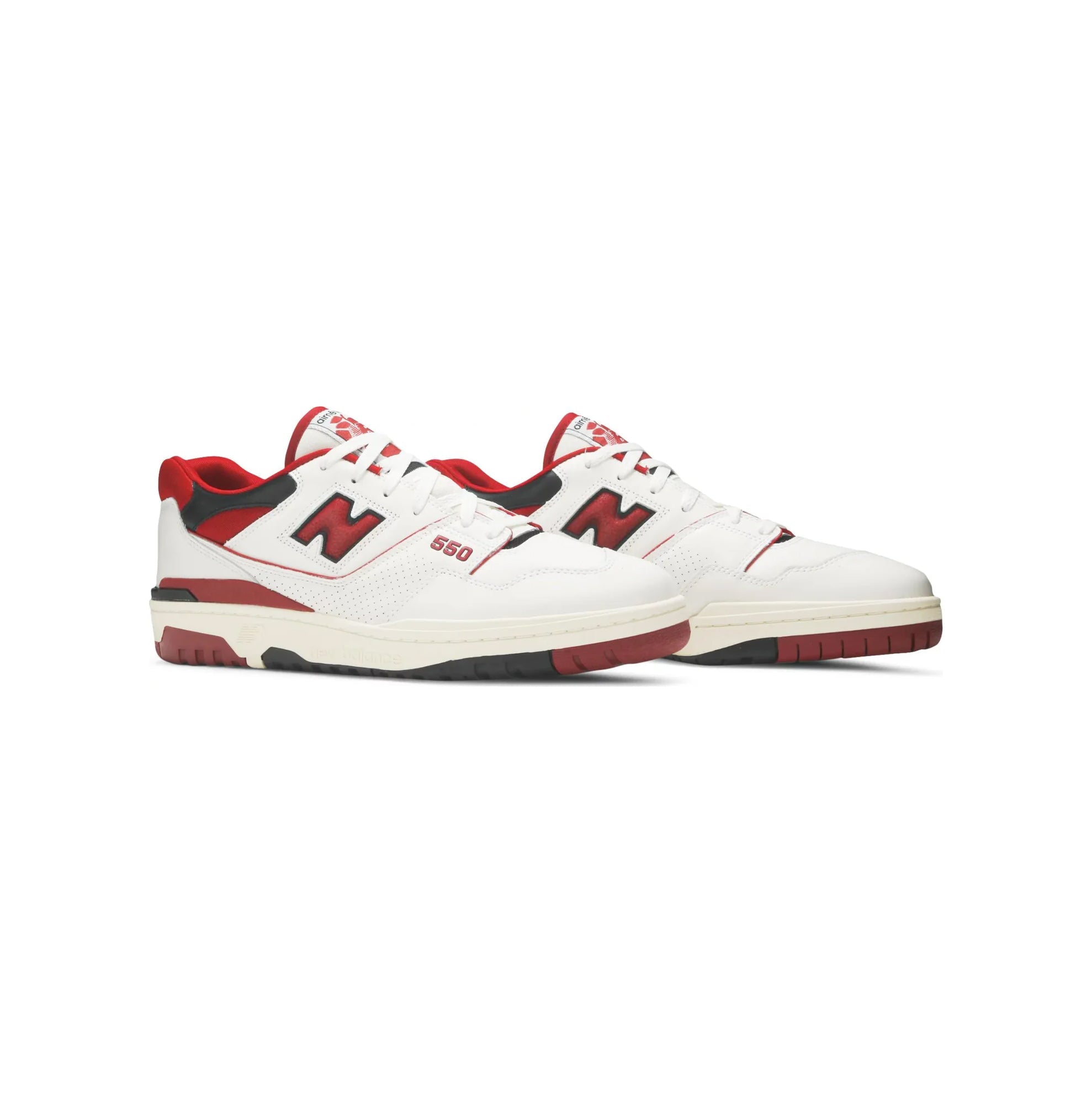 New Balance 550 x Aimé Leon Dore Schuhe Weiß und Rot Retro Basket