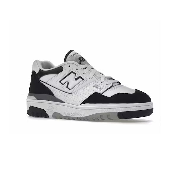 New Balance 550 Schuhe Herren Weiß Schwarz und Grau Stil Retro Sportivo