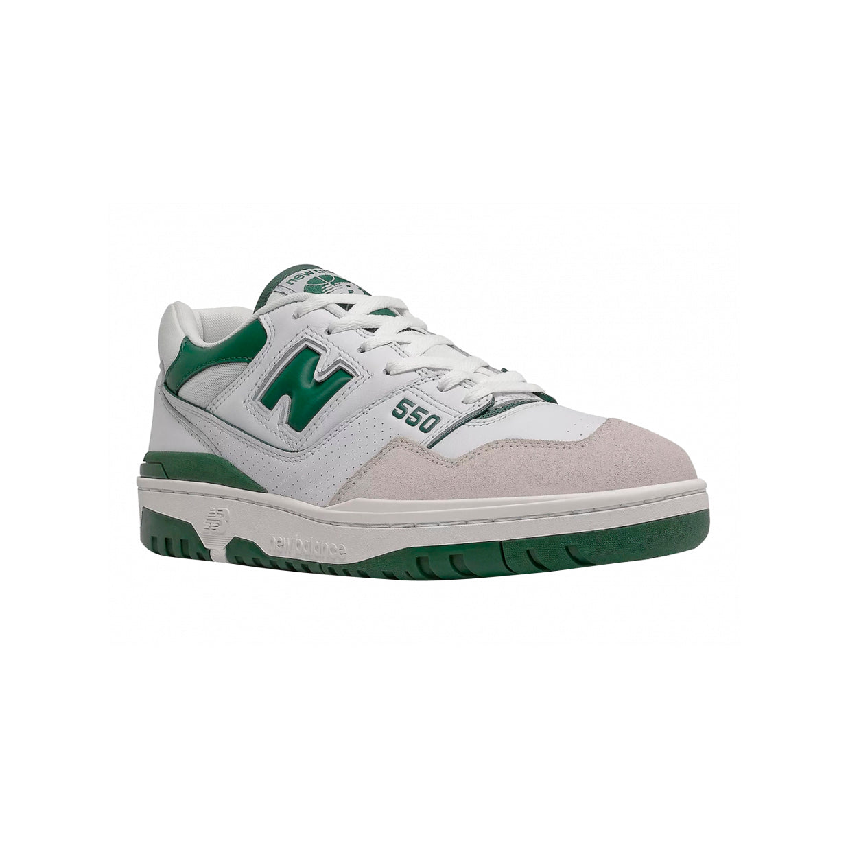 New Balance 550 Schuhe Herren Weiß und Grün in Leder Retro Sportive