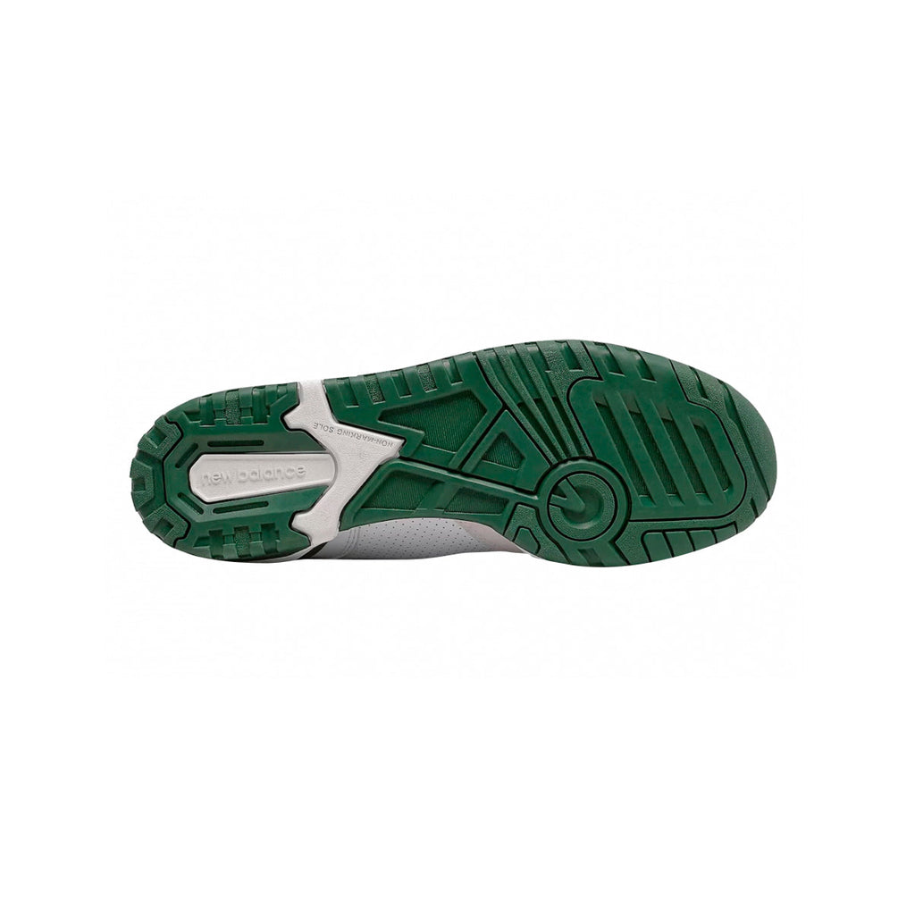 New Balance 550 Schuhe Herren Weiß und Grün in Leder Retro Sportive