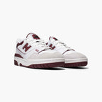 New Balance 550 Schuhe Herren Weiß und Bordeaux Stil Retro Basket