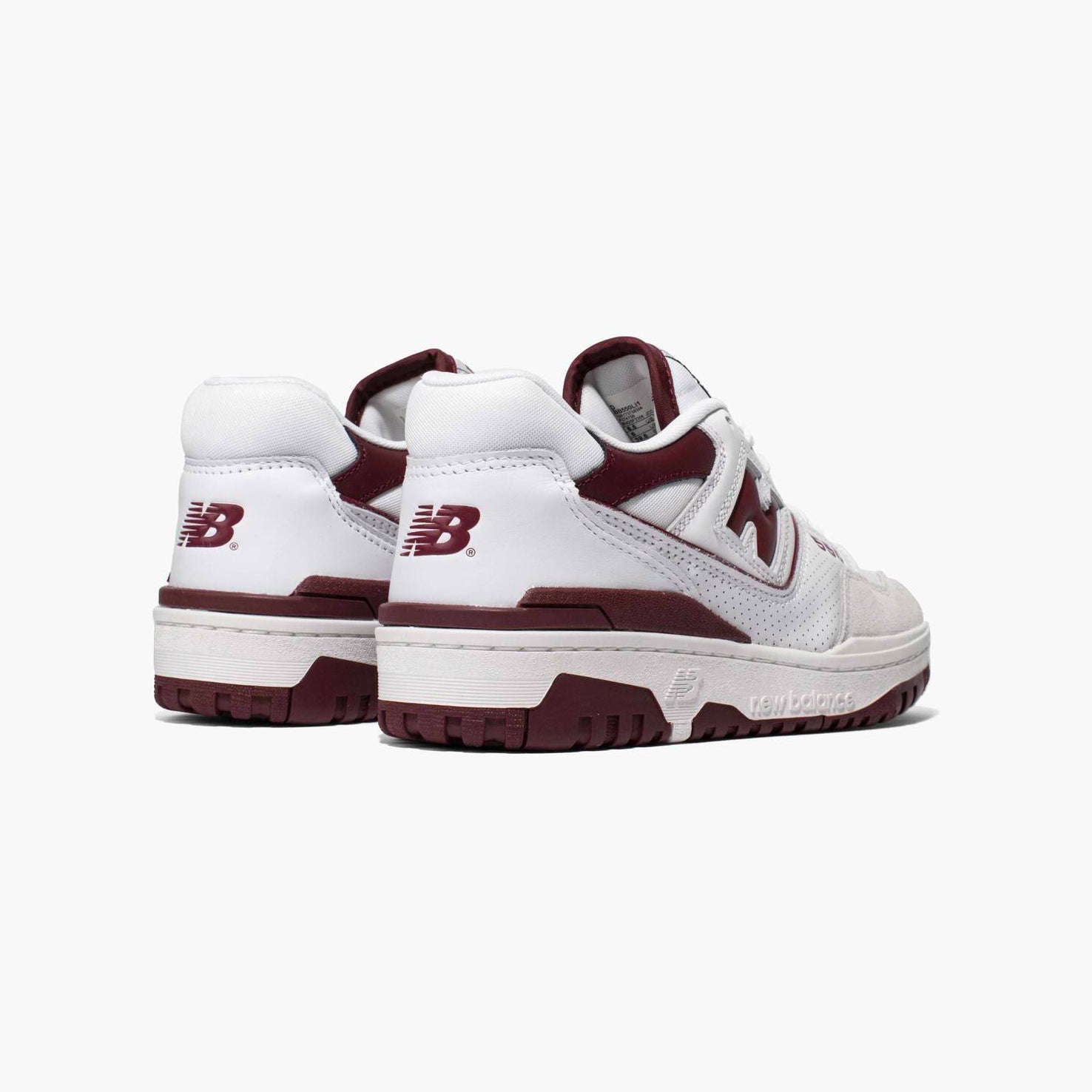 New Balance 550 Schuhe Herren Weiß und Bordeaux Stil Retro Basket