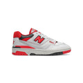 New Balance 550 Schuhe Herren Weiß Rot und Schwarz Stil Retro Basket