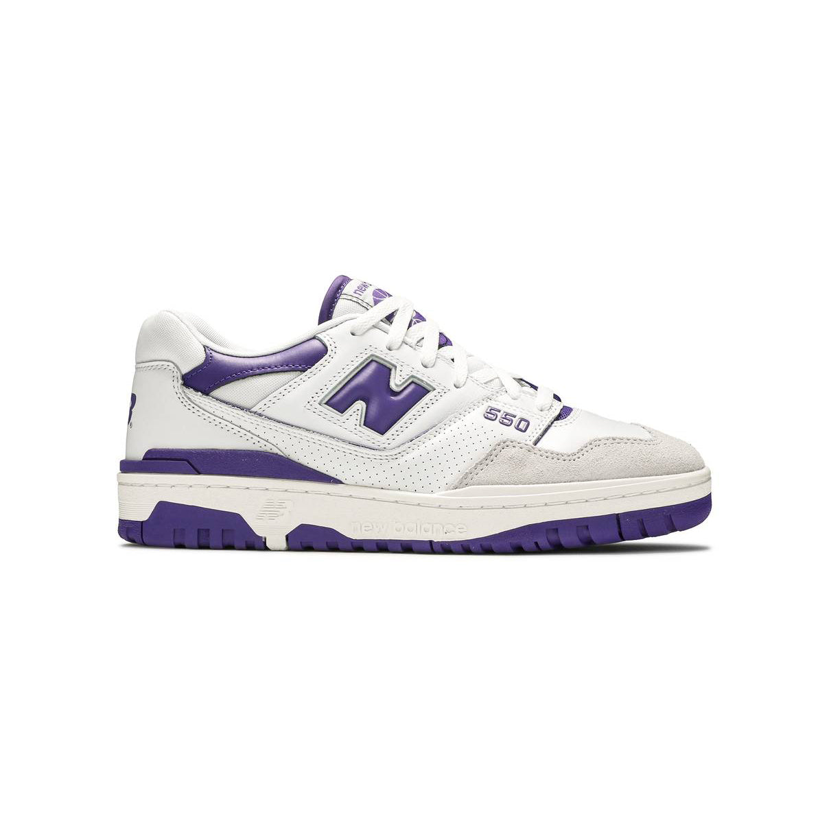 New Balance 550 Schuhe Herren Weiß und Violett Retro Sportive
