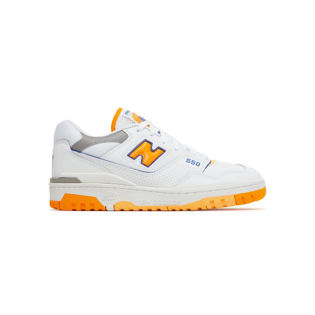 New Balance 550 Schuhe Herren Weiß und Orange Vibrante Retro Sportive